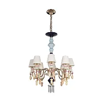 Люстра подвесная Грэйс (Grace) 10203/8 Mult LOFT IT белая на 8 ламп, основание разноцветное золотое в стиле современный Люстра подвесная Грэйс (Grace) 10203/8 Mult LOFT IT белая на 8 ламп, основание разноцветное золотое в стиле современный